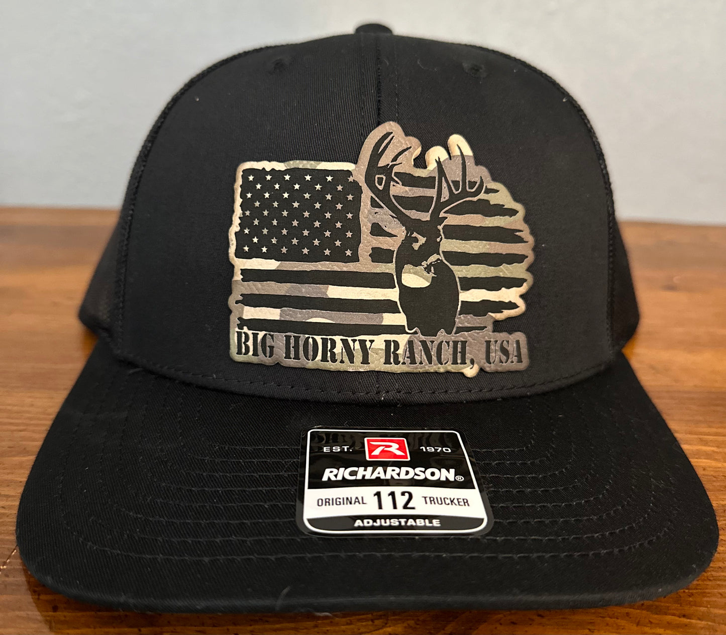 Camo Flag Patch Black Hat