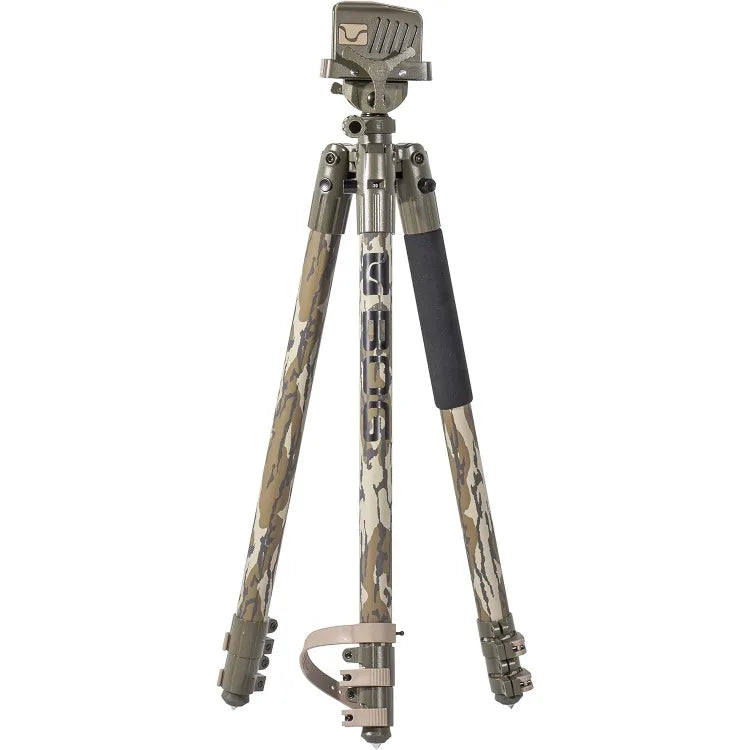 DeathGrip Mossy Oak Bottomland Camo Tripod with Durable Aluminum Frame, Lightweight, Stable Design, Bubble Level